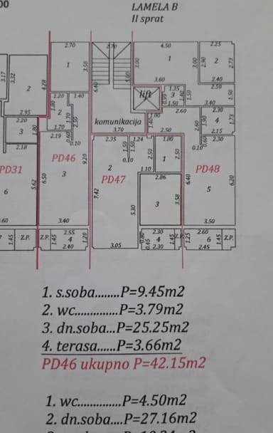 Квартира в Bečici с видом на море за 120.000